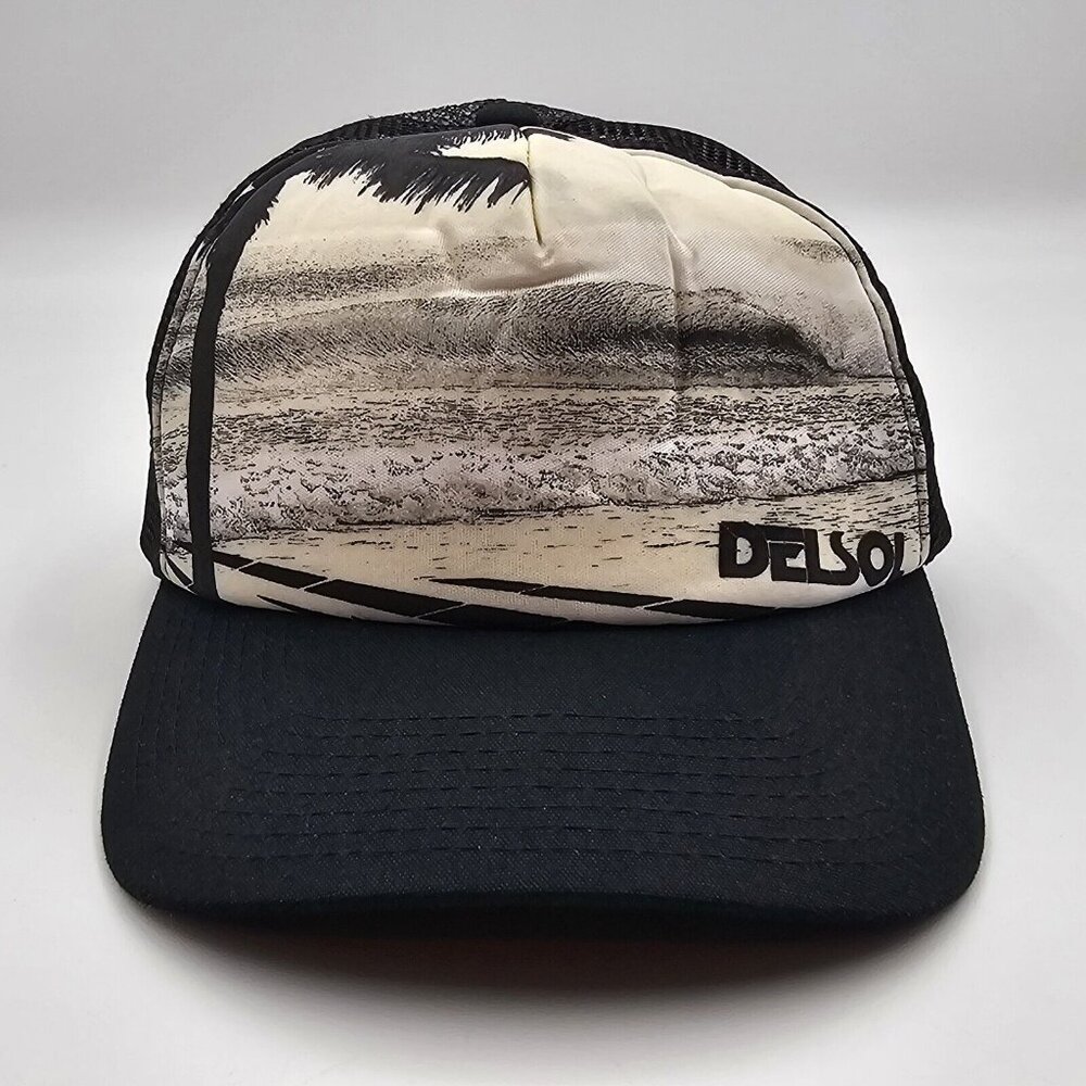 Del Sol Beach Color Changing Snapback Mesh Trucker Hat Cap Adjustable Black